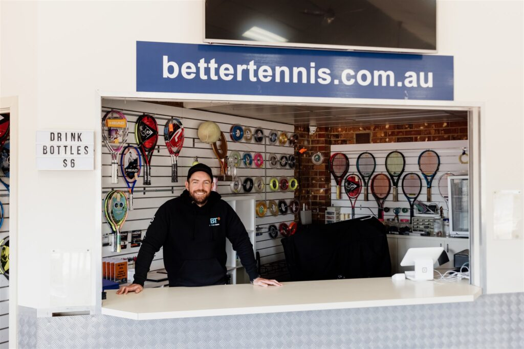 Inside the Better Tennis Plus pro shop